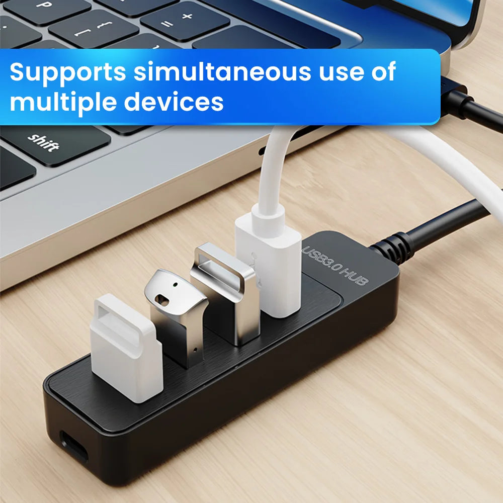 4 Ports USB HUB 3.0 High Speed Multi USB 3.0 Splitter Type C USB 2.0 Expander Power Adapter for PC Computer