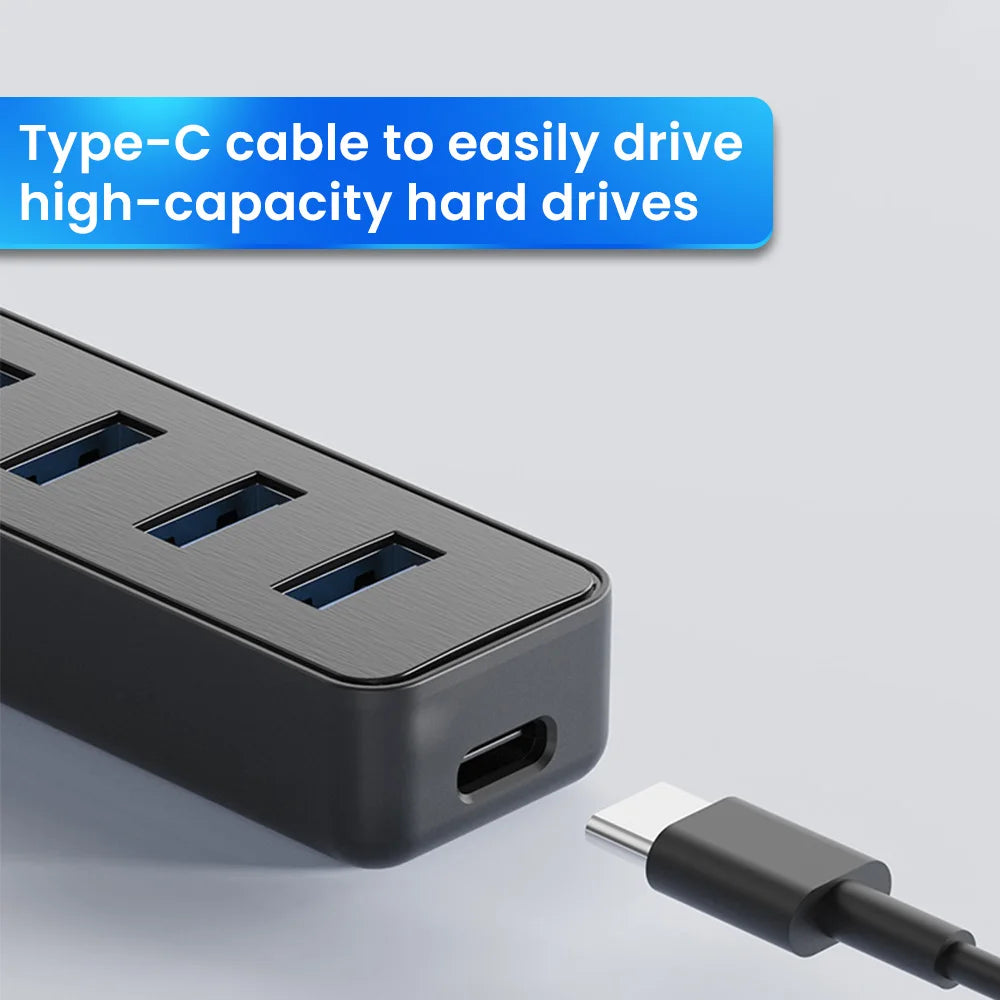 4 Ports USB HUB 3.0 High Speed Multi USB 3.0 Splitter Type C USB 2.0 Expander Power Adapter for PC Computer
