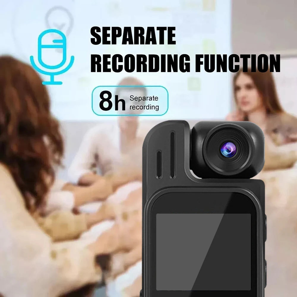 128G 1080P Mini Camera Portable Video Recorder Worn Police Body Cam HD Infrared Night Vision Sports DV Camera 180 Rotatable Len